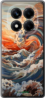 Силиконовый чехол Арт волны для Xiaomi Redmi Note 14 Pro 4G - 6324u-3808 изображение 