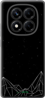 Силиконовый чехол Черно белые абстрактные горы для Xiaomi Redmi Note 14 Pro 4G - 6437u-3808 изображение 