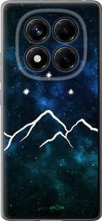 Силиконовый чехол Горы и звезды нарисованы на фоне галактики для Xiaomi Redmi Note 14 Pro 4G - 6490u-3808 изображение 