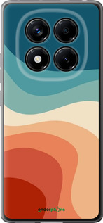 Силиконовый чехол В стиле ретро с волнами для Xiaomi Redmi Note 14 Pro 4G - 6531u-3808 изображение 