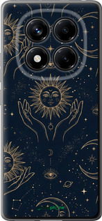 Силіконовий чехол Celestial Harmony: Sun & Moon Gold Mystic Pattern для Xiaomi Redmi Note 14 Pro 4G - 6778u-3808 изображение 