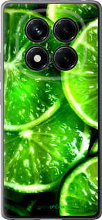Силиконовый чехол Зелёные дольки лимона для Xiaomi Redmi Note 14 Pro 4G - 852u-3808 изображение 