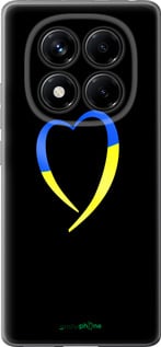 Силиконовый чехол Жёлто-голубое сердце для Xiaomi Redmi Note 14 Pro 4G - 885u-3808 изображение 