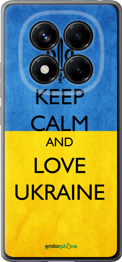 Силиконовый чехол Keep calm and love Ukraine v2 для Xiaomi Redmi Note 14 Pro 4G - 1114u-3808 изображение 