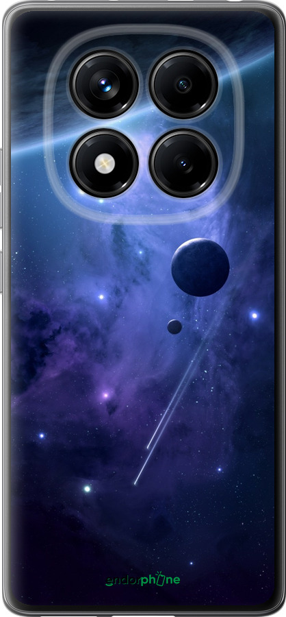 Силіконовий чехол Планети в синьому космосі для Xiaomi Redmi Note 14 Pro 4G - 171u-3808 изображение 