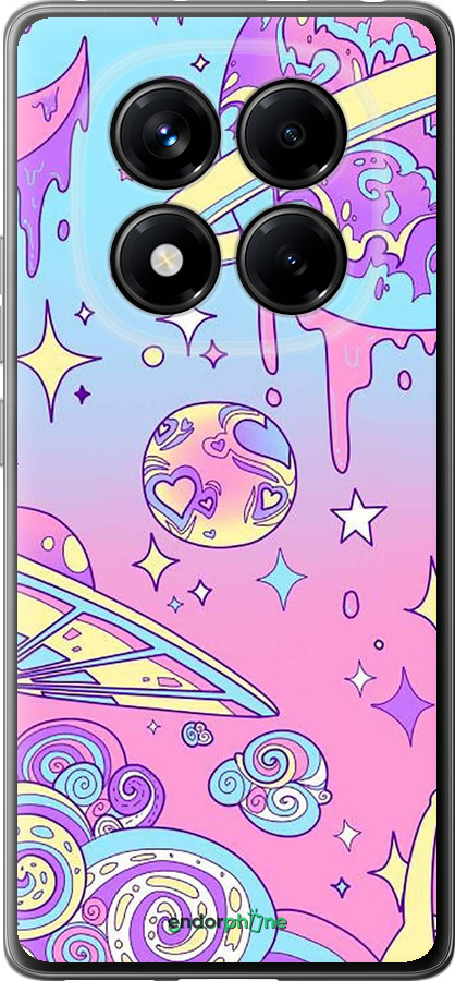 Силиконовый чехол Розовая галактика для Xiaomi Redmi Note 14 Pro 4G - 4146u-3808 изображение 
