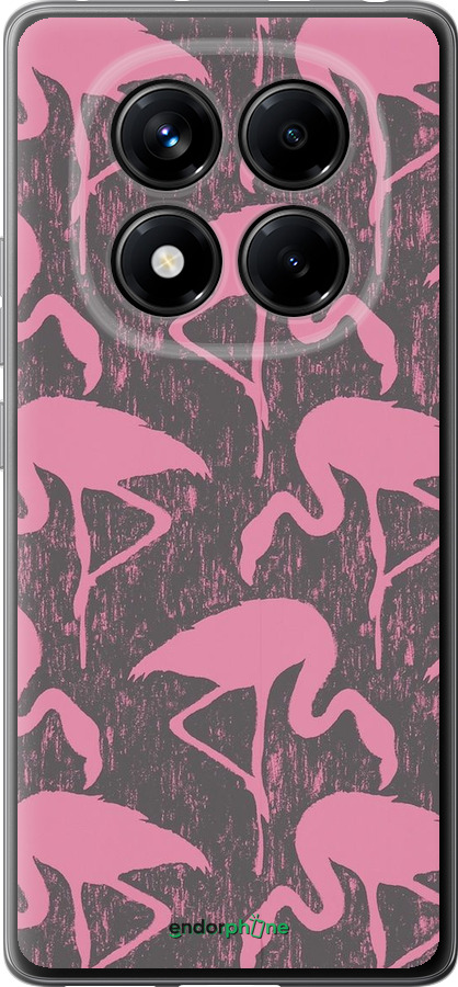 Силиконовый чехол Vintage-Flamingos для Xiaomi Redmi Note 14 Pro 4G - 4171u-3808 изображение 