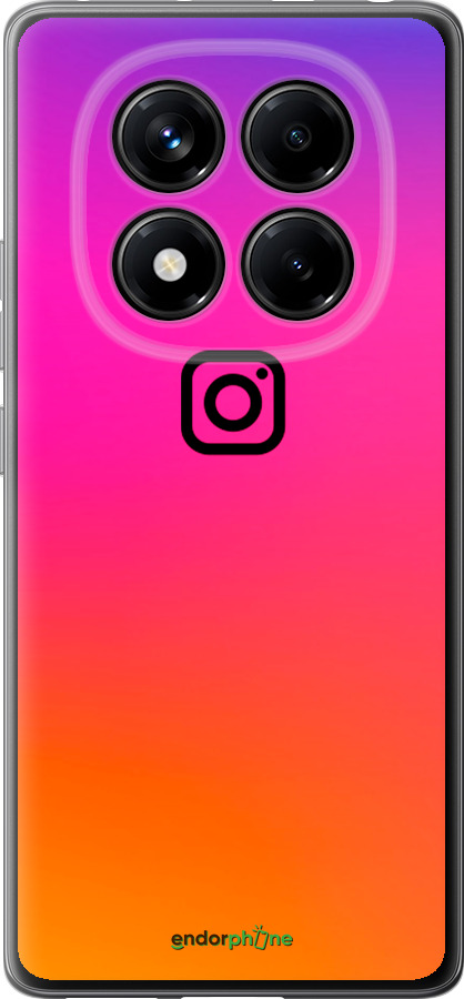 Силиконовый чехол Instagram для Xiaomi Redmi Note 14 Pro 4G - 4273u-3808 изображение 
