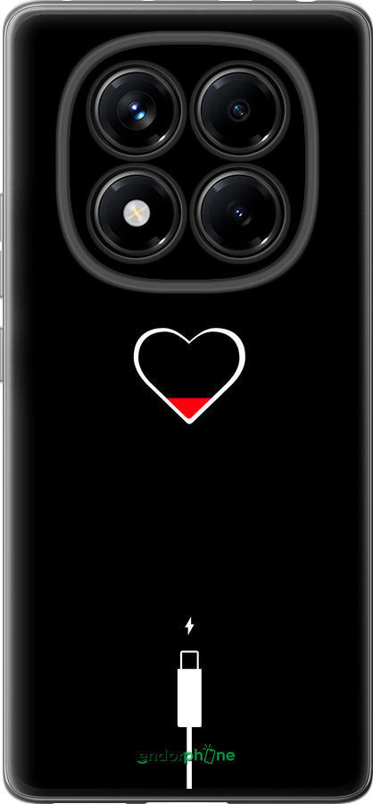 Силиконовый чехол Подзарядка сердца для Xiaomi Redmi Note 14 Pro 4G - 4274u-3808 изображение 