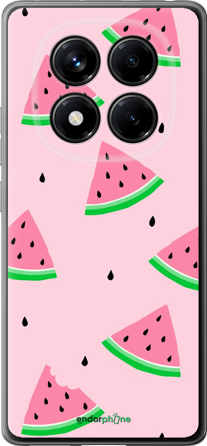 Силиконовый чехол Розовый арбуз для Xiaomi Redmi Note 14 Pro 4G - 4314u-3808 изображение 