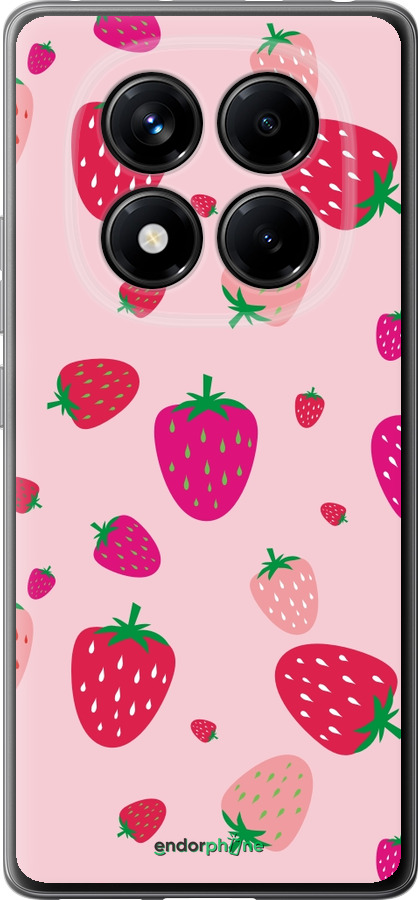 Силиконовый чехол Клубнички для Xiaomi Redmi Note 14 Pro 4G - 4332u-3808 изображение 