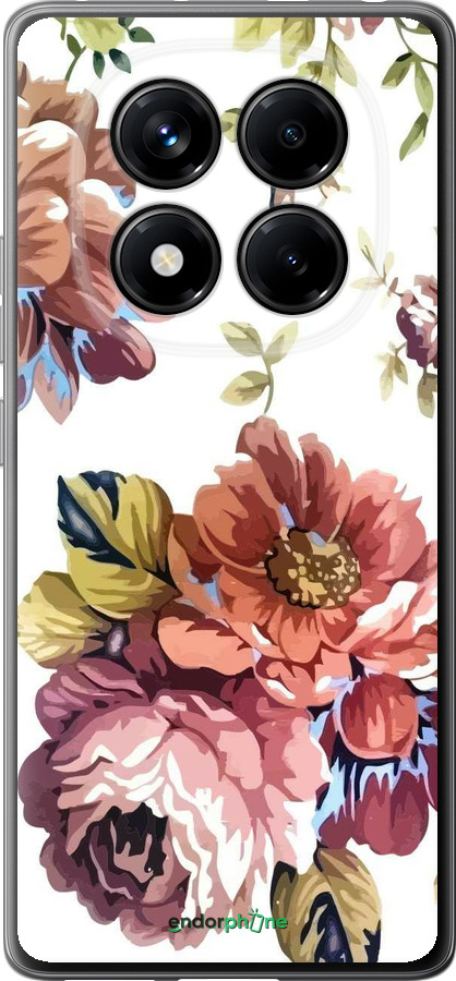 Силіконовий чехол Vintage flowers для Xiaomi Redmi Note 14 Pro 4G - 4333u-3808 изображение 
