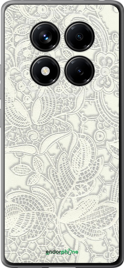 Силіконовий чехол Біле мереживо для Xiaomi Redmi Note 14 Pro 4G - 4383u-3808 изображение 