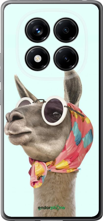 Силиконовый чехол Модная лама для Xiaomi Redmi Note 14 Pro 4G - 4479u-3808 изображение 