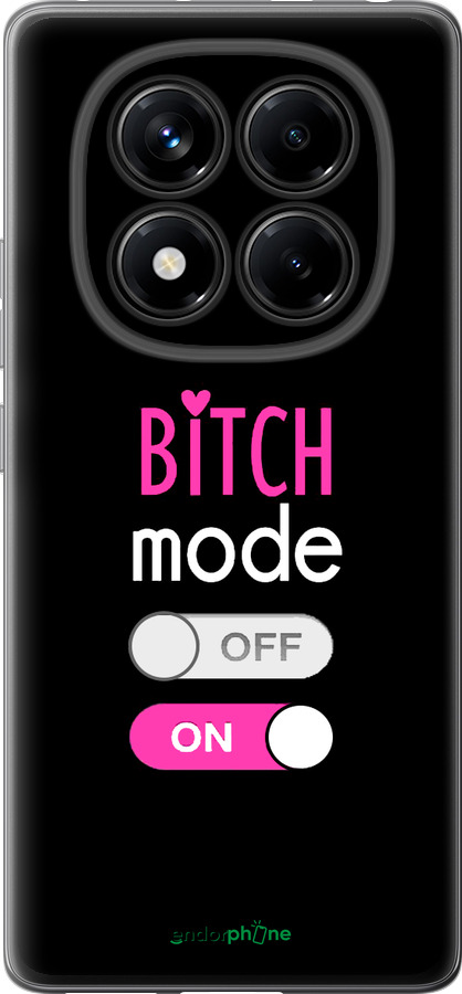 Силіконовий чехол Bitch mode для Xiaomi Redmi Note 14 Pro 4G - 4548u-3808 изображение 