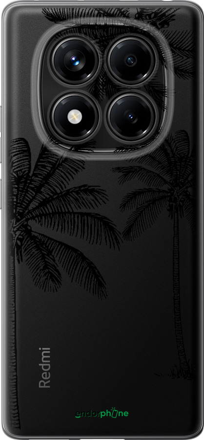 Силиконовый чехол Пальмы1 для Xiaomi Redmi Note 14 Pro 4G - 4634u-3808 изображение 