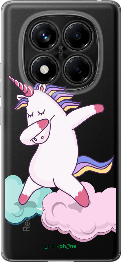 Силиконовый чехол Единорог для Xiaomi Redmi Note 14 Pro 4G - 4702u-3808 изображение 