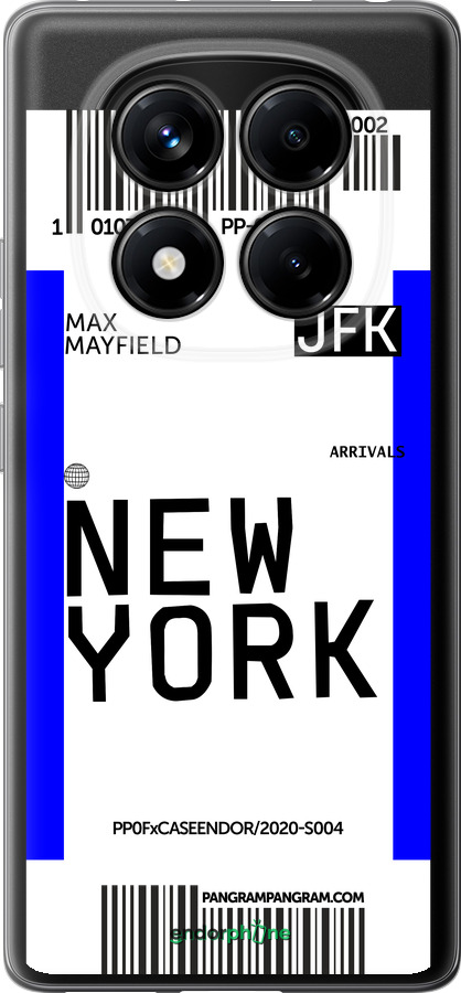 Силиконовый чехол New York для Xiaomi Redmi Note 14 Pro 4G - 4861u-3808 изображение 