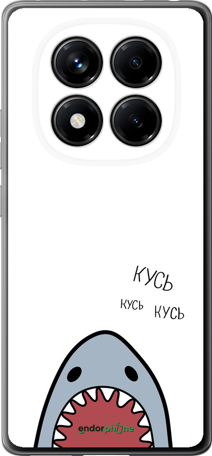 Силиконовый чехол Акула для Xiaomi Redmi Note 14 Pro 4G - 4870u-3808 изображение 