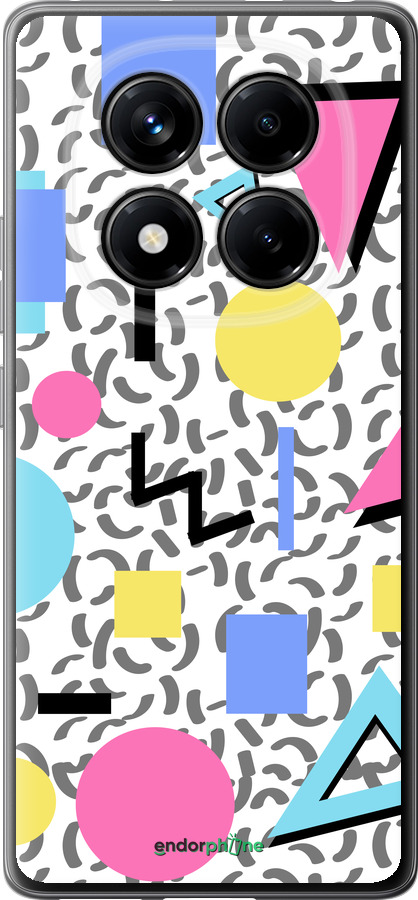 Силиконовый чехол Color shapes для Xiaomi Redmi Note 14 Pro 4G - 4893u-3808 изображение 