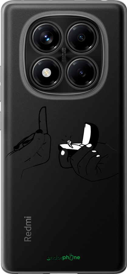 Силіконовий чехол Пропозиція для Xiaomi Redmi Note 14 Pro 4G - 4898u-3808 изображение 