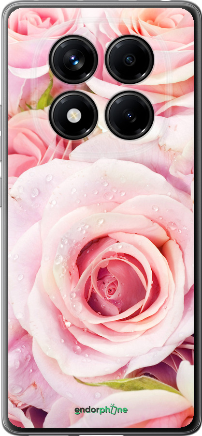 Силіконовий чехол Троянди для Xiaomi Redmi Note 14 Pro 4G - 525u-3808 изображение 