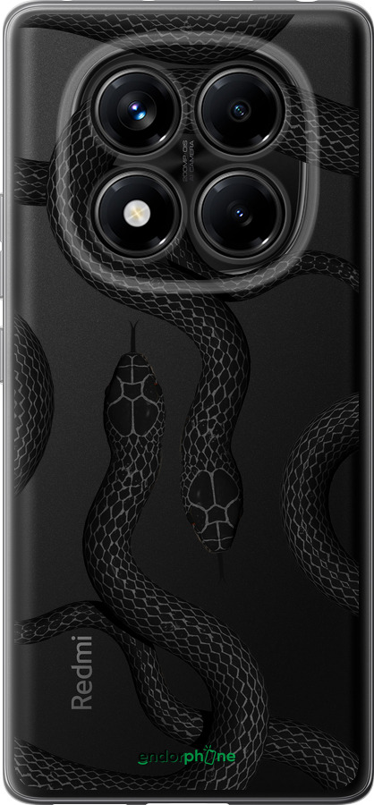 Силиконовый чехол Змеи для Xiaomi Redmi Note 14 Pro 4G - 5473u-3808 изображение 