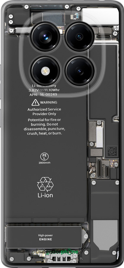Силіконовий чехол Деталі смартфона для Xiaomi Redmi Note 14 Pro 4G - 5487u-3808 изображение 