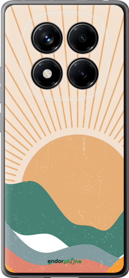 Силиконовый чехол Горы и солнце v2 для Xiaomi Redmi Note 14 Pro 4G - 5488u-3808 изображение 
