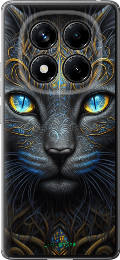 Силиконовый чехол Кошка для Xiaomi Redmi Note 14 Pro 4G - 5548u-3808 изображение 