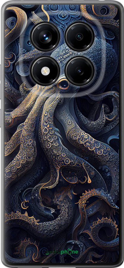 Силіконовий чехол Восьминіг для Xiaomi Redmi Note 14 Pro 4G - 5551u-3808 изображение 