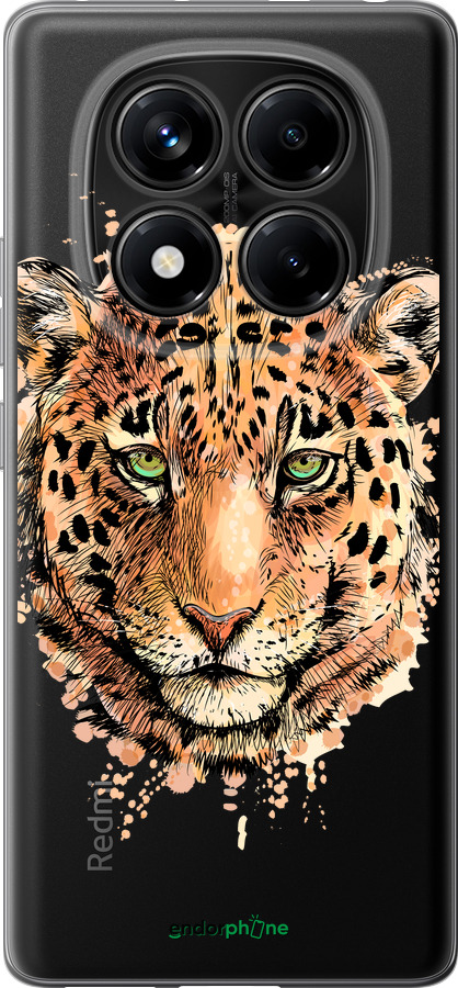 Силиконовый чехол Леопард v2 для Xiaomi Redmi Note 14 Pro 4G - 5606u-3808 изображение 