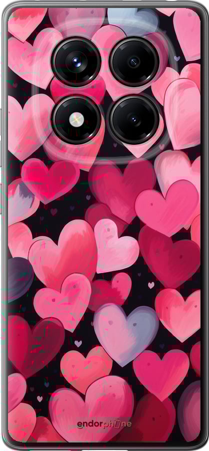 Силіконовий чехол Сердечка 4 для Xiaomi Redmi Note 14 Pro 4G - 5662u-3808 изображение 