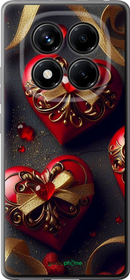 Силіконовий чехол Сердечки v4 для Xiaomi Redmi Note 14 Pro 4G - 5834u-3808 изображение 