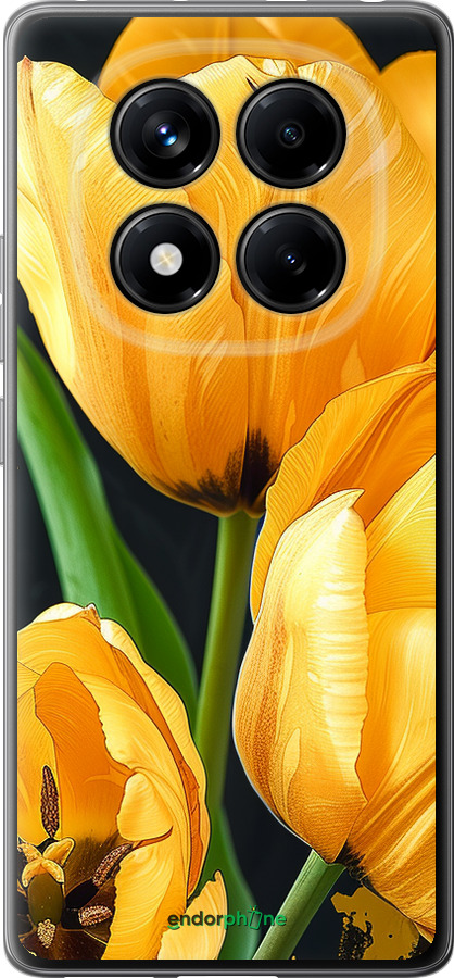 Силиконовый чехол Желтые тюльпаны для Xiaomi Redmi Note 14 Pro 4G - 5991u-3808 изображение 