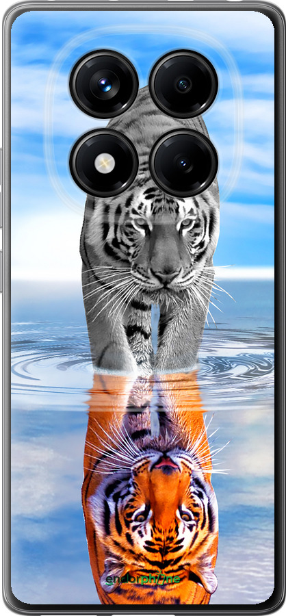 Силиконовый чехол Тигр для Xiaomi Redmi Note 14 Pro 4G - 6016u-3808 изображение 