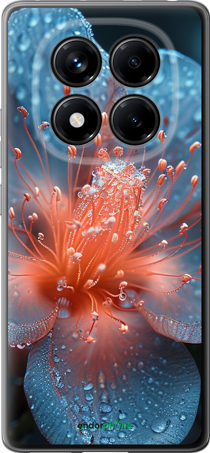 Силіконовий чехол Роса на квітці для Xiaomi Redmi Note 14 Pro 4G - 6039u-3808 изображение 