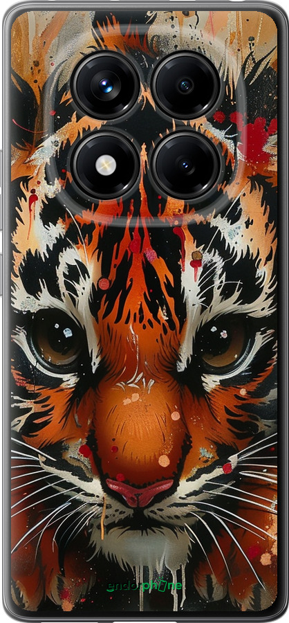 Силиконовый чехол Mini tiger для Xiaomi Redmi Note 14 Pro 4G - 6052u-3808 изображение 