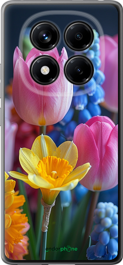 Силиконовый чехол Весенние цветы для Xiaomi Redmi Note 14 Pro 4G - 6058u-3808 изображение 