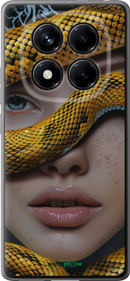 Силиконовый чехол Объятия змеи для Xiaomi Redmi Note 14 Pro 4G - 6081u-3808 изображение 