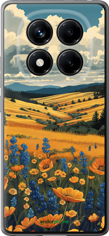 Силиконовый чехол Украинское поле для Xiaomi Redmi Note 14 Pro 4G - 6082u-3808 изображение 
