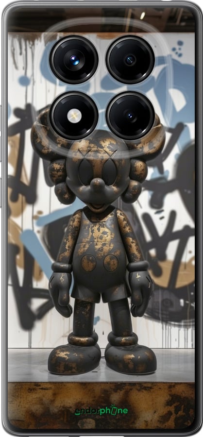 Силиконовый чехол Bronze kaws v2 для Xiaomi Redmi Note 14 Pro 4G - 6098u-3808 изображение 