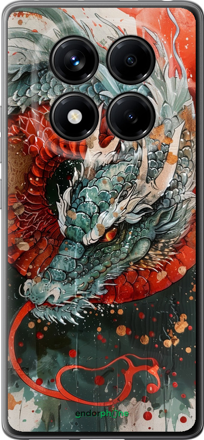 Силиконовый чехол Стихия огня для Xiaomi Redmi Note 14 Pro 4G - 6101u-3808 изображение 