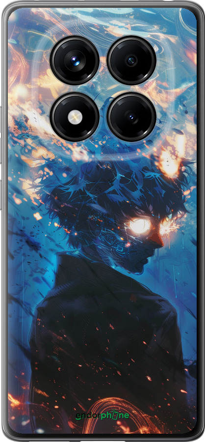 Силіконовий чехол Сатору Годжо для Xiaomi Redmi Note 14 Pro 4G - 6129u-3808 изображение 