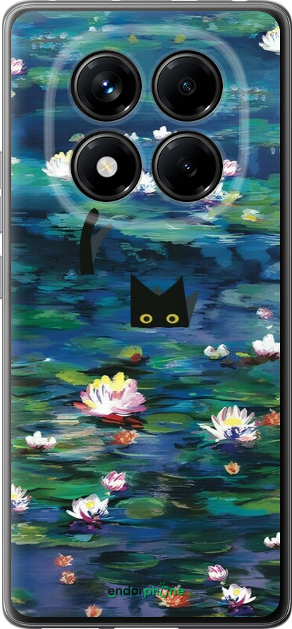 Силиконовый чехол із зображенням водяних лілій та кішок для Xiaomi Redmi Note 14 Pro 4G - 6257u-3808 изображение 