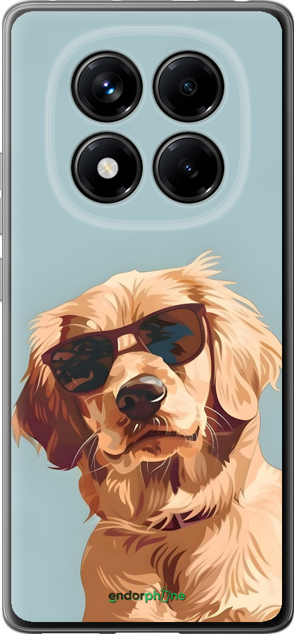 Силіконовий чехол Пес в очках для Xiaomi Redmi Note 14 Pro 4G - 6381u-3808 изображение 