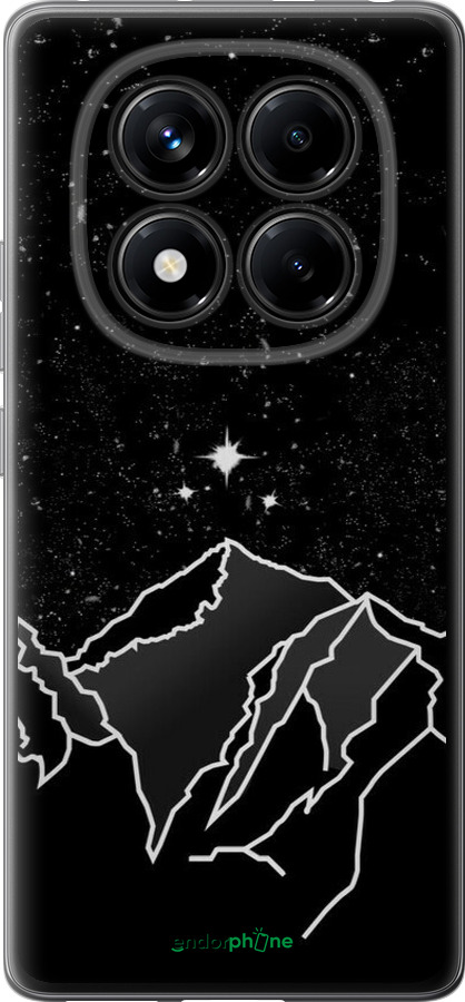 Силиконовый чехол Минималистический горный пейзаж для Xiaomi Redmi Note 14 Pro 4G - 6438u-3808 изображение 