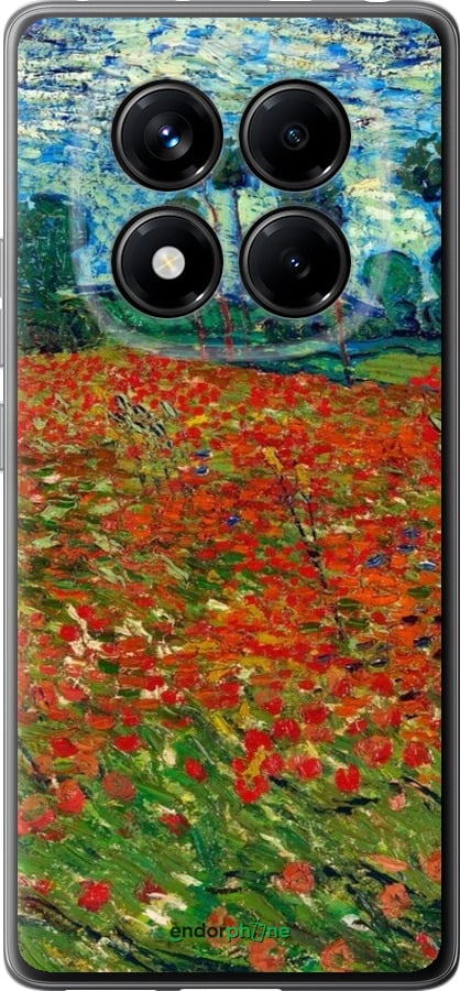 Силиконовый чехол Винсент Ван Гог-Маковое поле для Xiaomi Redmi Note 14 Pro 4G - 6466u-3808 изображение 