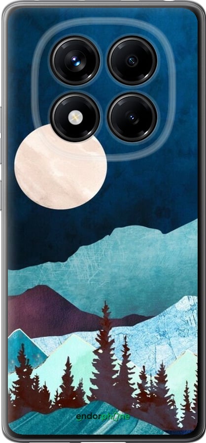 Силіконовий чехол Гірська ідилія нічний краєвид для Xiaomi Redmi Note 14 Pro 4G - 6488u-3808 изображение 