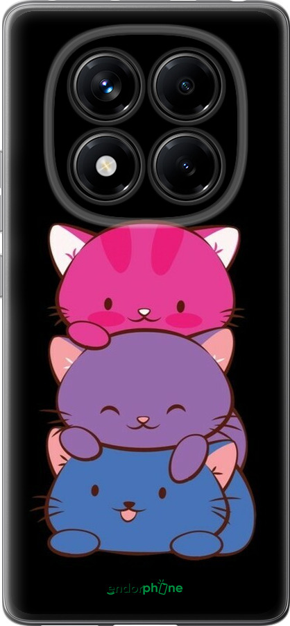 Силіконовий чехол Милі котятка для Xiaomi Redmi Note 14 Pro 4G - 6518u-3808 изображение 